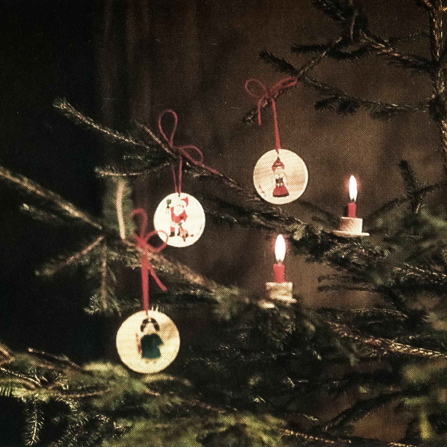 Südtiroler Adventskalender – 24 bedruckte Holzscheibchen für festliche Weihnachtsdekoration